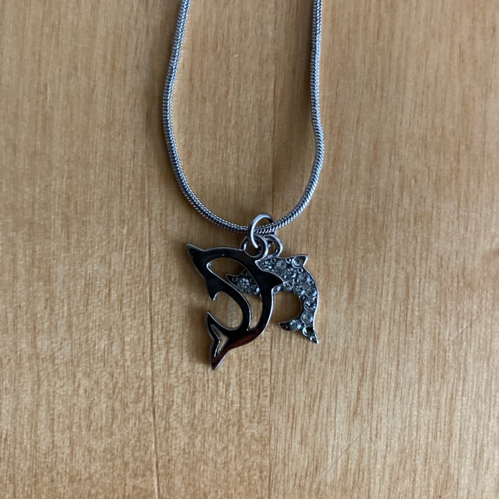 Swarovski dolphin necklace vintage authentic